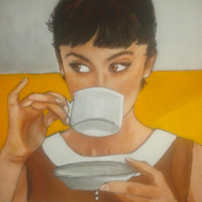 Fille à la tasse -d'après photo - marie-colombier-04