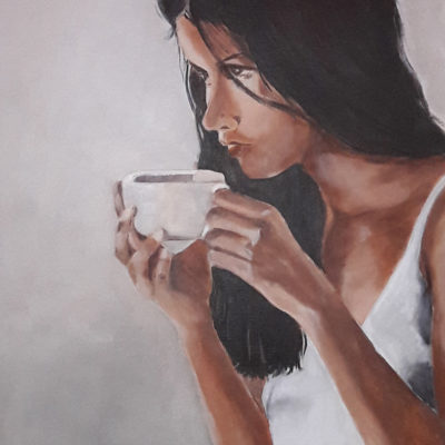 Acrylique sur lin. 73x80 marie colombier